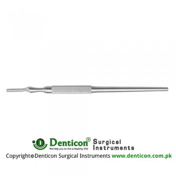 Scalpel Handle No. 3 Solid, Round Stainless Steel, 14.5 cm - 5 3/4"